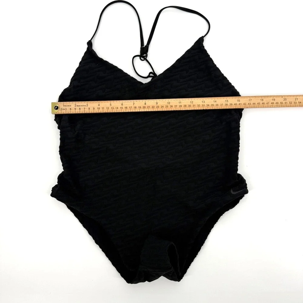 Nike Swoosh Link Terry Y-Back One-Piece Swimsuit Women's XL Sporty Summer Pool